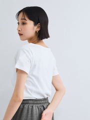 アシンメトリードレープカットソー≪手洗い可能≫