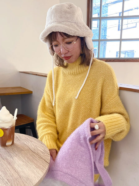 【KOREAN ITEM】耳当てファーバケットハット