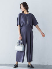 【一部店舗限定販売】キレイ×リラックス ガウチョパンツ≪接触冷感/UV/洗濯機で洗える≫