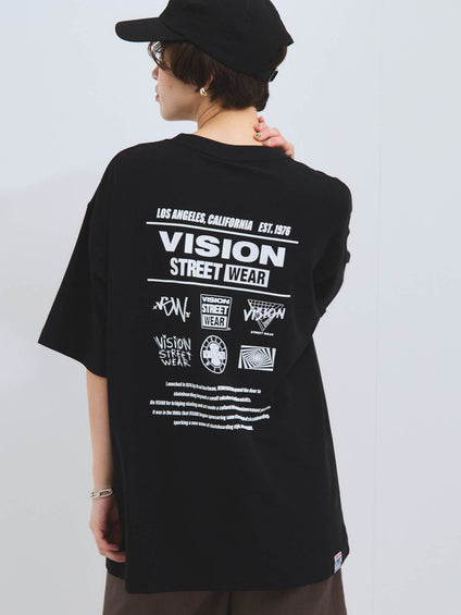 【VISION STREET WARE】HY-TECHロゴプリントTシャツ≪洗濯機で洗える≫