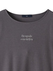 【大きいサイズ】【biyori】刺繍ロゴTシャツ≪洗濯機で洗える≫