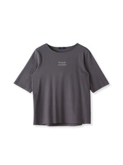 【大きいサイズ】【biyori】刺繍ロゴTシャツ≪洗濯機で洗える≫