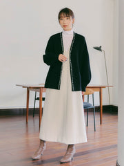 パール付きボレロカーディガン≪手洗い可能≫