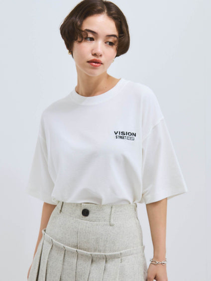 【VISION STREET WARE】HY-TECHロゴプリントTシャツ≪洗濯機で洗える≫
