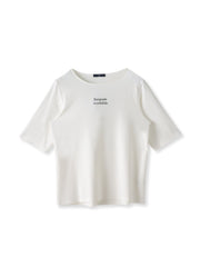 【大きいサイズ】【biyori】刺繍ロゴTシャツ≪洗濯機で洗える≫
