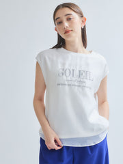 チュールドッキングシシュウTシャツ≪手洗い可能≫