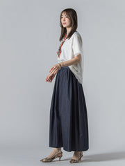 【WEB限定】チュールレイヤードロゴカットソー≪手洗い可能≫