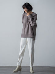 【洗えるニット】ウールカシミヤVネックニットプルオーバー