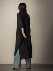 【WEB限定】スキッパーチュニックワンピース≪洗濯機で洗える≫