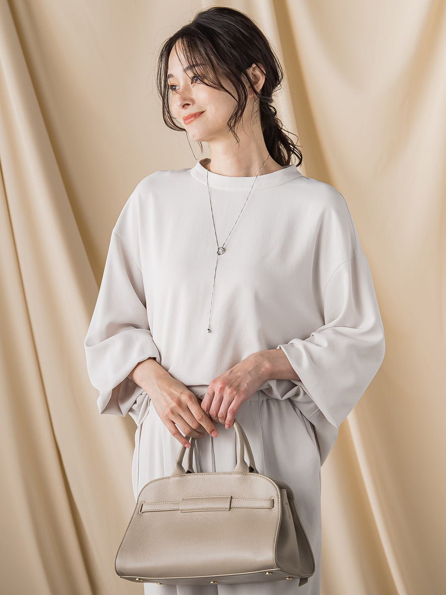 キレイ×リラックス スタンドカラーブラウス≪接触冷感/UV/洗濯機で