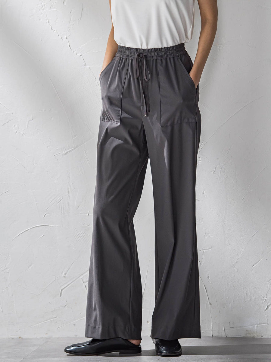 WEB限定】ハイテンションワイドパンツ≪洗濯機で洗える≫ | la.f