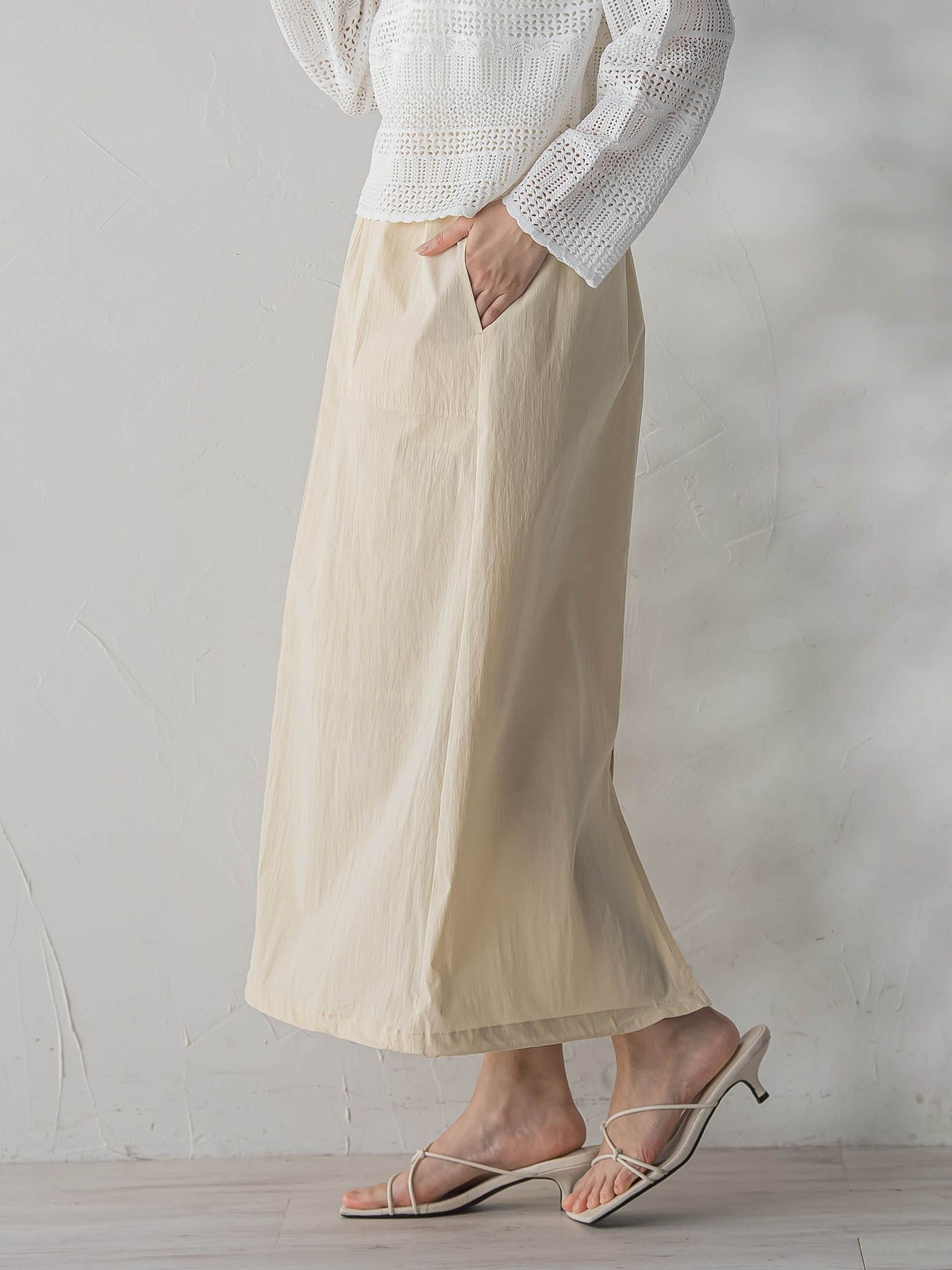 【WEB限定】ストレッチタフタスカート