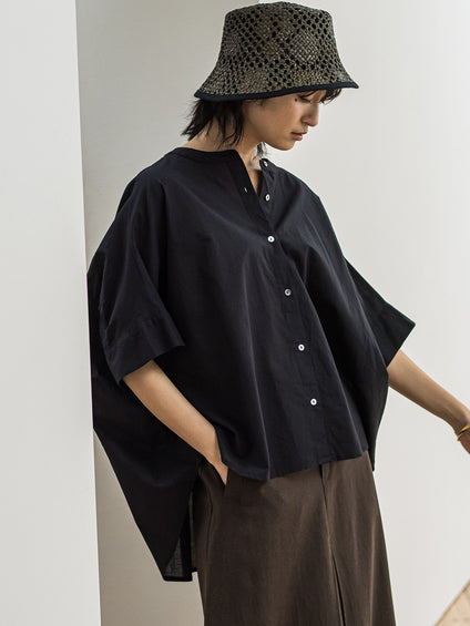 キャンブリックバックギャザー刺繍ブラウス≪手洗い可能≫