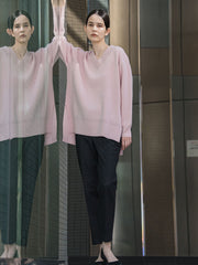 【洗濯機で洗える】異次元の温かさダウンファブリック美脚テーパードパンツ