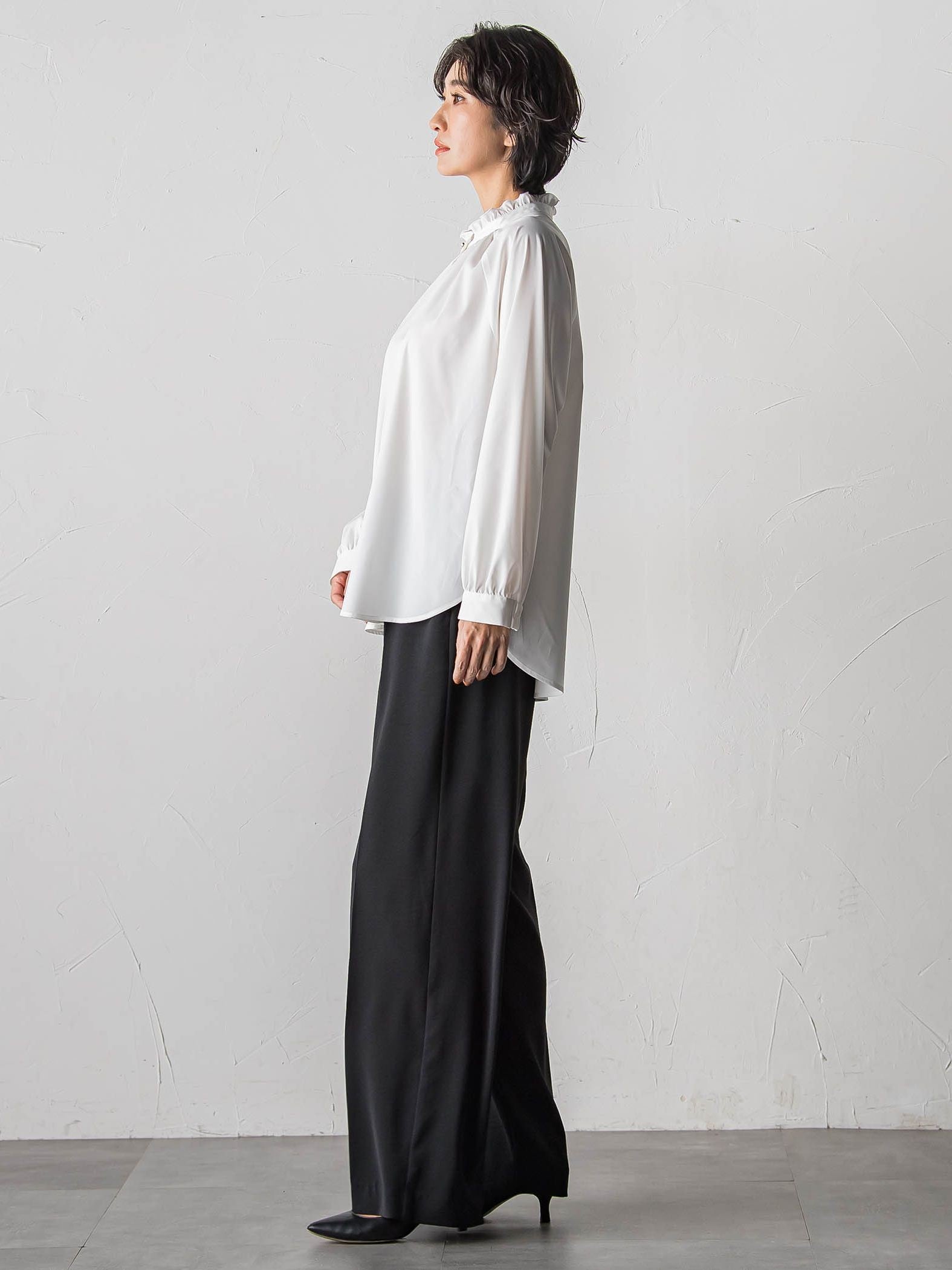 【カタログ掲載】ハイストレッチカルゼワイドパンツ