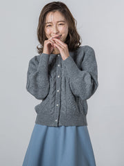 ハート柄編みカーディガン≪手洗い可能≫