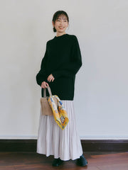 求心柄ニットプルオーバー≪手洗い可能≫