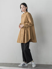 【WEB限定】デニム見えシャンブレーワイドパンツ≪洗濯機で洗える≫