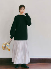 求心柄ニットプルオーバー≪手洗い可能≫