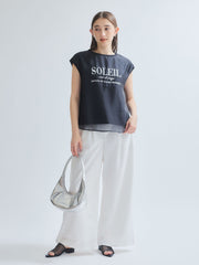 チュールドッキングシシュウTシャツ≪手洗い可能≫