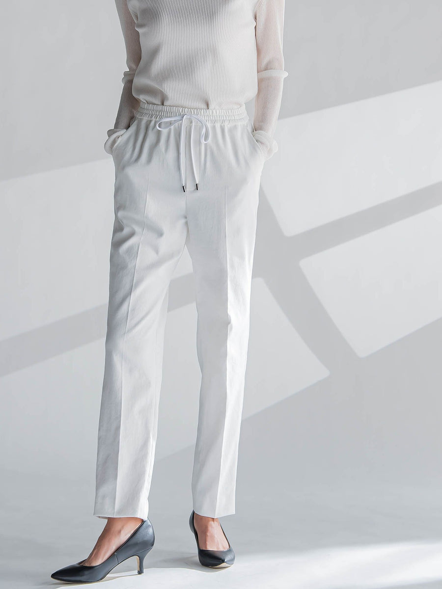 WEB限定/大きいサイズ】シェルタリングテーパードパンツ≪洗濯機で