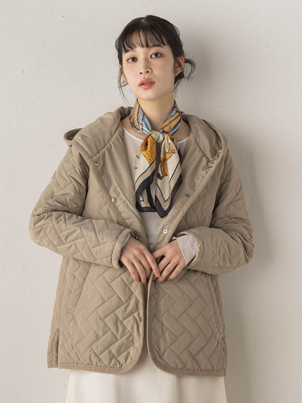 【WEB限定】ポリエステルタフタキルトコート