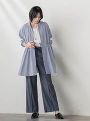 【WEB限定】デニム見えシャンブレーワイドパンツ≪洗濯機で洗える≫