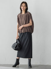 【WEB限定】スリットスリーブノーカラーブルゾン≪手洗い可能≫