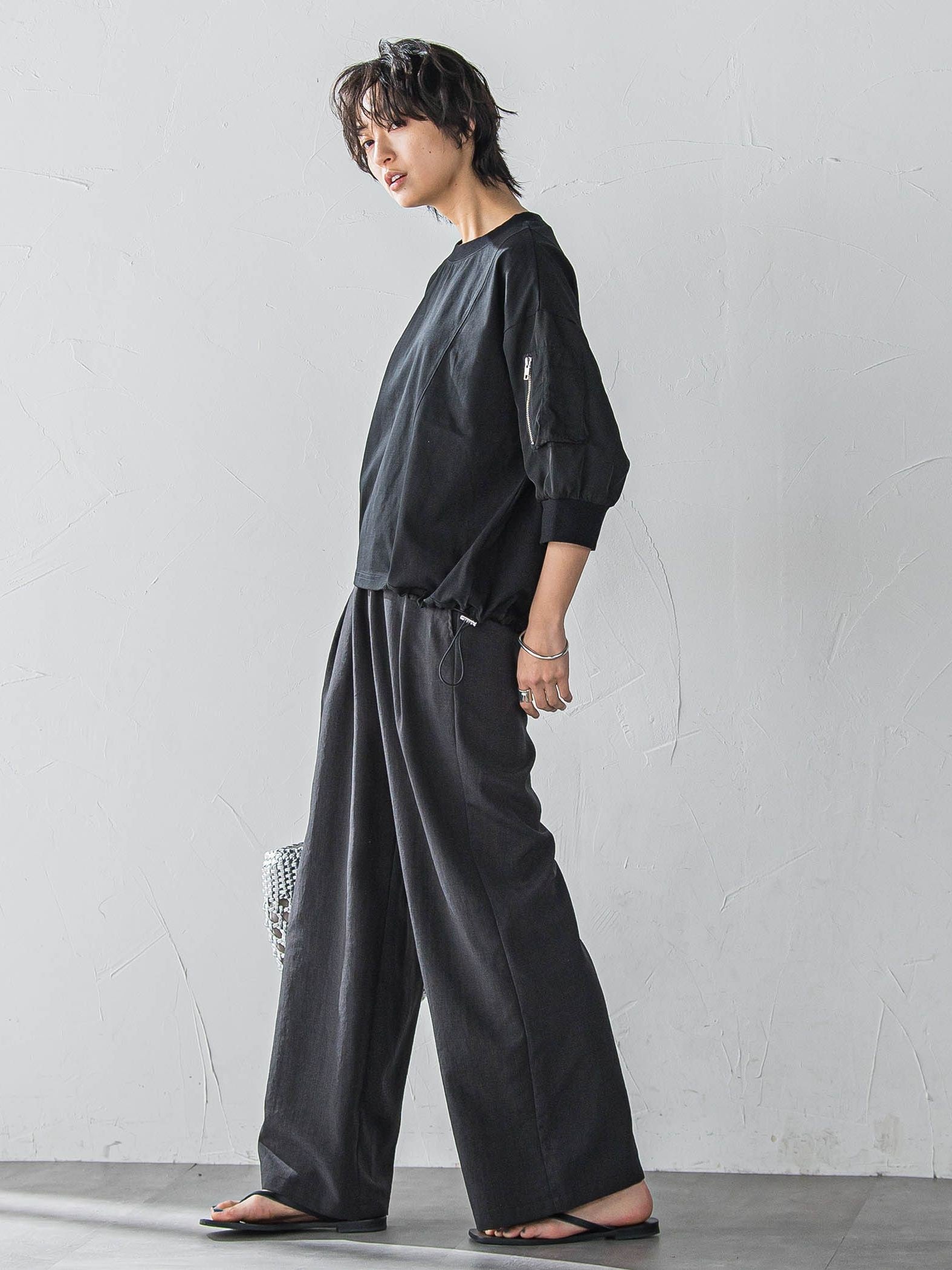 【新色追加】イージーワイドパンツ≪手洗い可能 / セットアップ対応≫