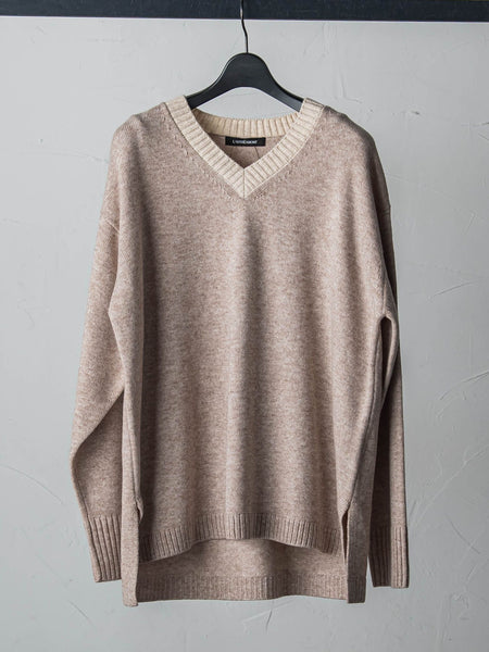 【WEB限定】≪洗えるニット/Lサイズあり≫ふわさらVネックニット