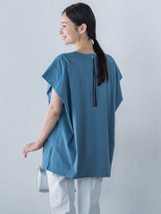 【WEB限定】タックデザインカットソー ≪接触冷感/洗濯機OK≫