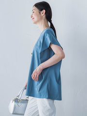 【WEB限定】タックデザインカットソー ≪接触冷感/洗濯機OK≫
