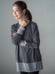 【WEB限定/大きいサイズ】”着映え万能ロンT”シアードッキング≪洗濯機で洗える≫