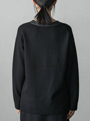 【WEB限定】≪洗えるニット/Lサイズあり≫ふわさらVネックニット