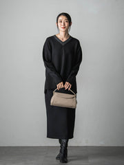 【WEB限定】≪洗えるニット/Lサイズあり≫ふわさらVネックニット