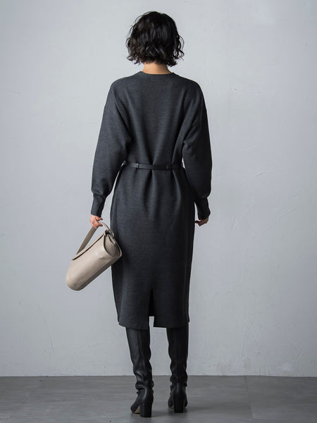 【WEB限定】LANABLENDニットワンピース≪洗えるニット/Lサイズあり≫