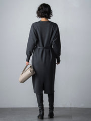 【WEB限定】LANABLENDニットワンピース≪洗えるニット/Lサイズあり≫