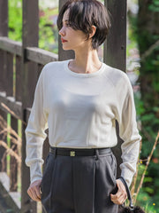 【WEB限定】<洗えるニット/Lサイズあり>大人美人ニット