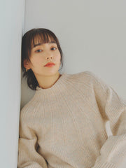 求心柄ニットプルオーバー≪手洗い可能≫