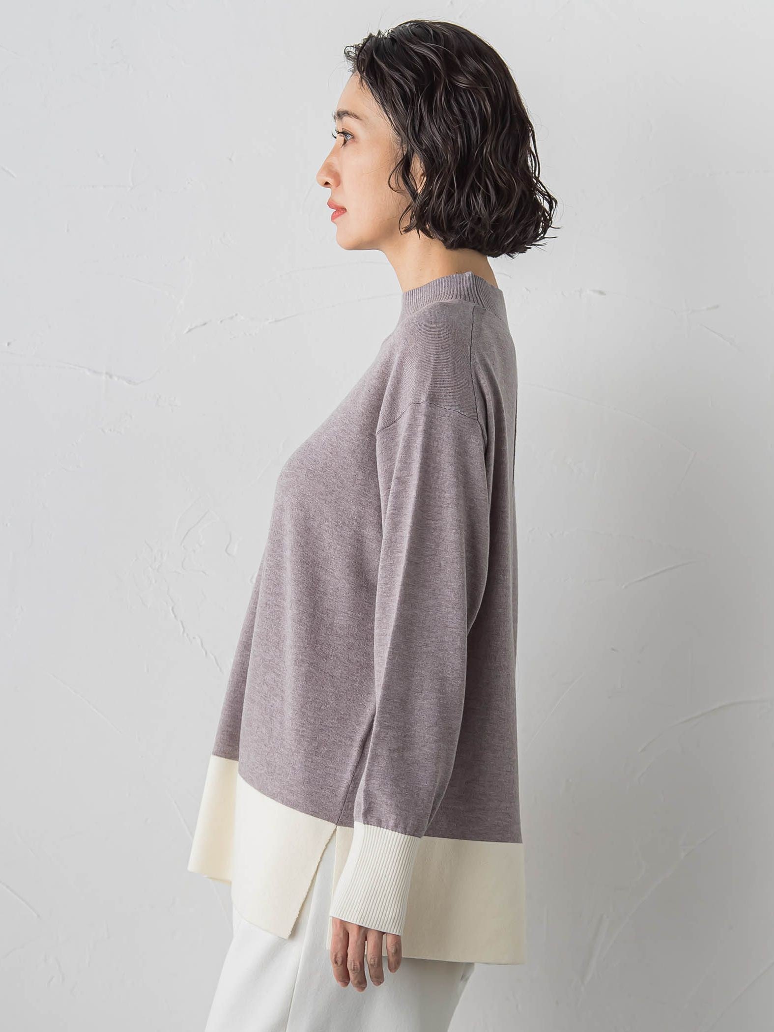 【新色追加】ファインウールハイネックニット