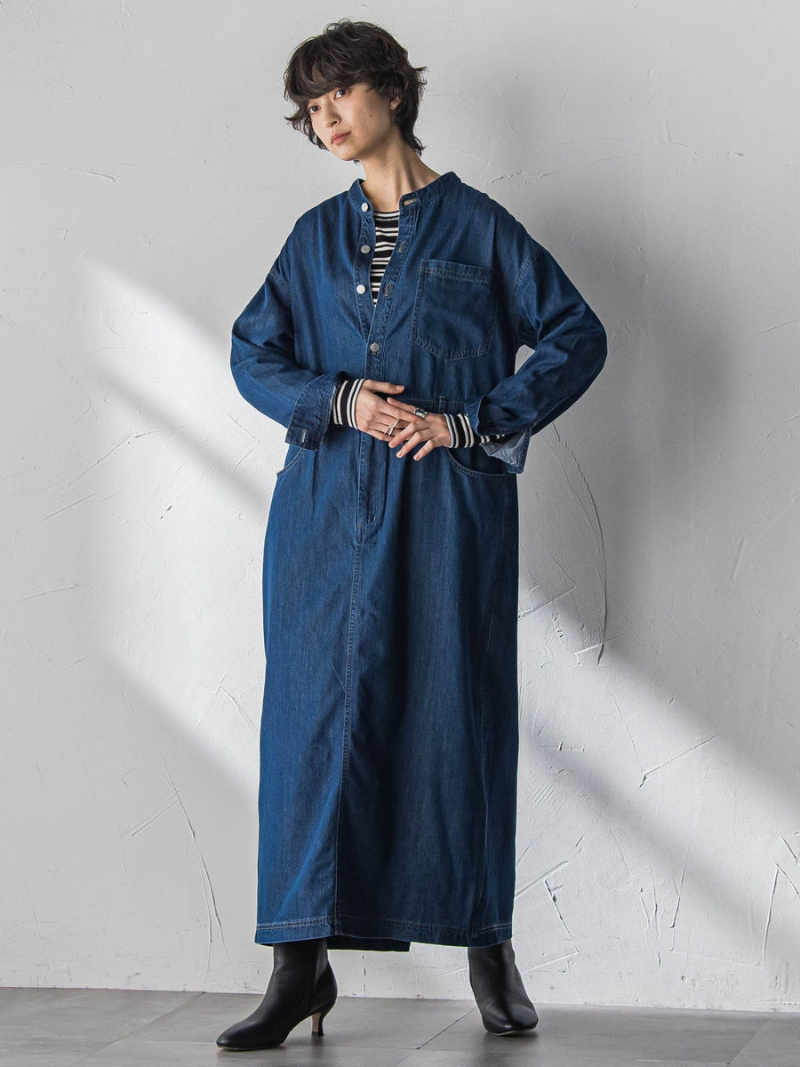 デニムバンドカラーシャツワンピース | MAYSON GREY（メイソングレイ