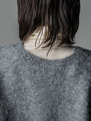 【大きいサイズ】ヘアリーアルパカシャギーニットカーディガン