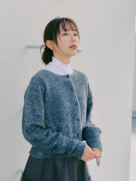 前後2WAYラメフェザーニット≪手洗い可能≫