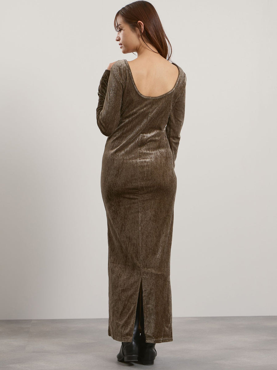 ベロアバックシャンワンピース≪手洗い可能≫ | QUEENS COURT