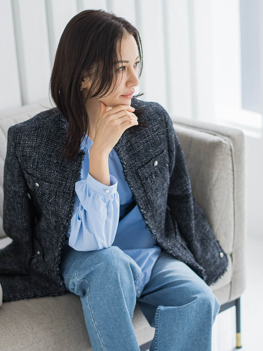 WEB限定 13号】ストレッチツイードミドルジャケット | LAUTREAMONT