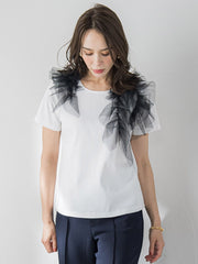 アシメチュールTシャツ≪手洗い可能≫