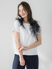 アシメチュールTシャツ≪手洗い可能≫