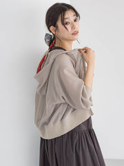 変わり織りメッシュパーカー≪手洗い可能≫
