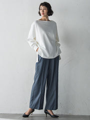 【WEB限定】”もっちり素材”ダンボールドルマンプルオーバー≪手洗い可能≫