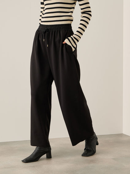 カットジョーゼットイージーワイドパンツ≪手洗い可能≫